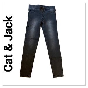 CAT & JACK Washed Black Skinny Jeggings size 7